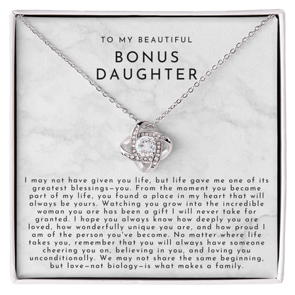 To My Bonus Daughter (A Place In My Heart) White Marble