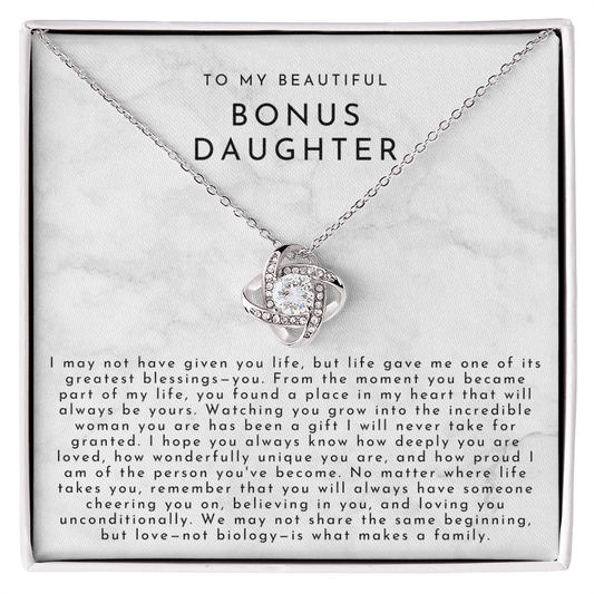 To My Bonus Daughter (A Place In My Heart) White Marble