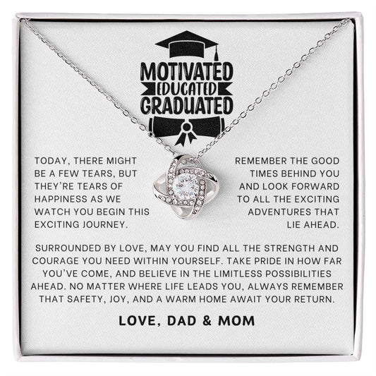 Motivated Educated Graduated Necklace
