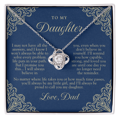 To My Daughter From Dad | Always My Little Girl Navy & Gold