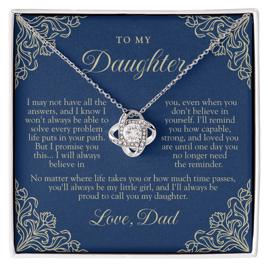 To My Daughter From Dad | Always My Little Girl Navy & Gold