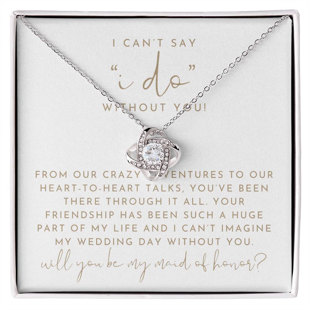 Maid of Honor Proposal Love Knot Necklace | Heartfelt