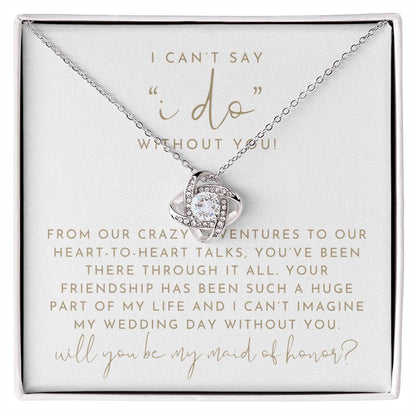 Maid of Honor Proposal Love Knot Necklace | Heartfelt