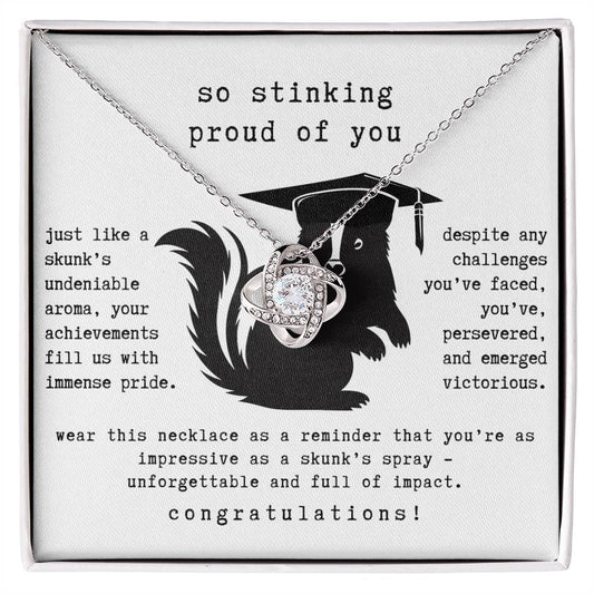 So Stinking Proud Skunk Graduation Necklace