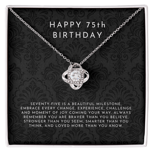 Happy 75th Birthday Gift, 75th Birthday Gift Ideas Necklace