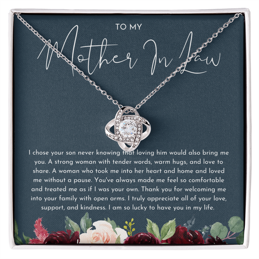 To My Mother In Law - Love Knot Necklace