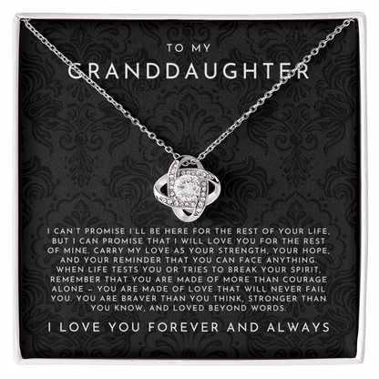 To My Granddaughter Necklace