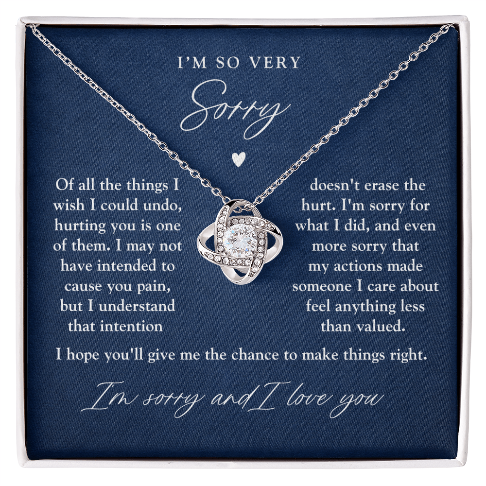 I'm Sorry Apology Necklace | Never Meant To Hurt You Navy