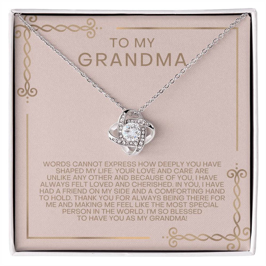 Blush and Gold Cherished Grandma Necklace