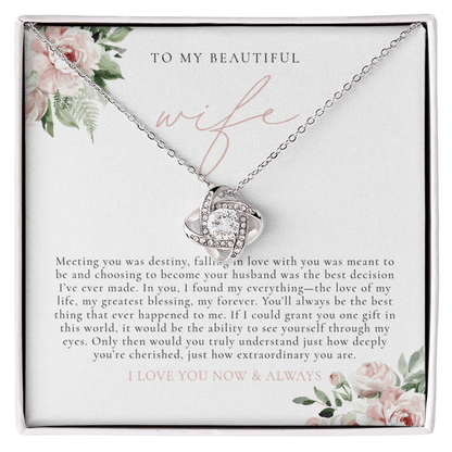 Blush Floral To My Wife Necklace