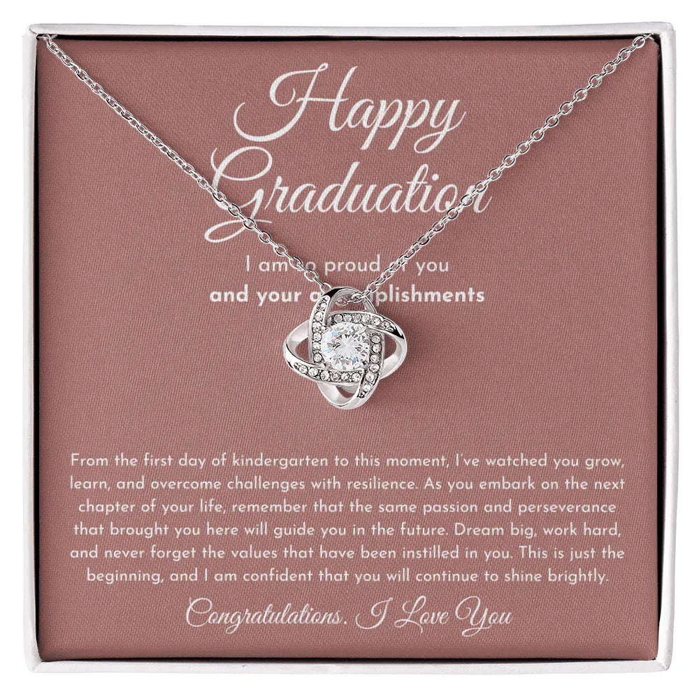 Custom Message Graduation Necklace | Dusty Rose