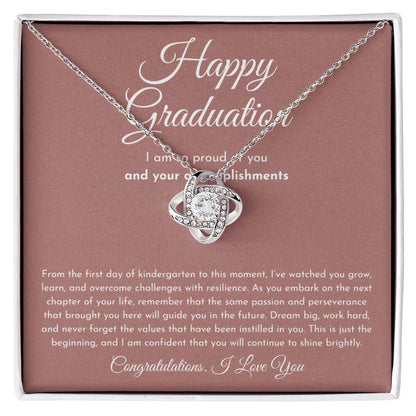 Custom Message Graduation Necklace | Dusty Rose