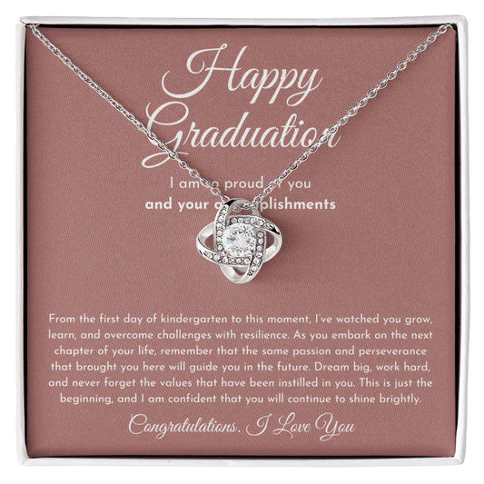 Custom Message Graduation Necklace | Dusty Rose