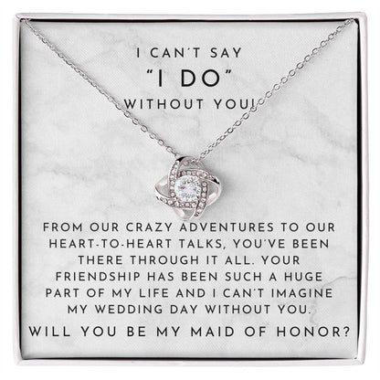 Maid of Honor Proposal Necklace | Timeless Marble