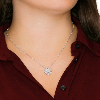 Mother In Law Gift (I Want To Tell You) Love Knot Necklace - Timeless Marble Collection