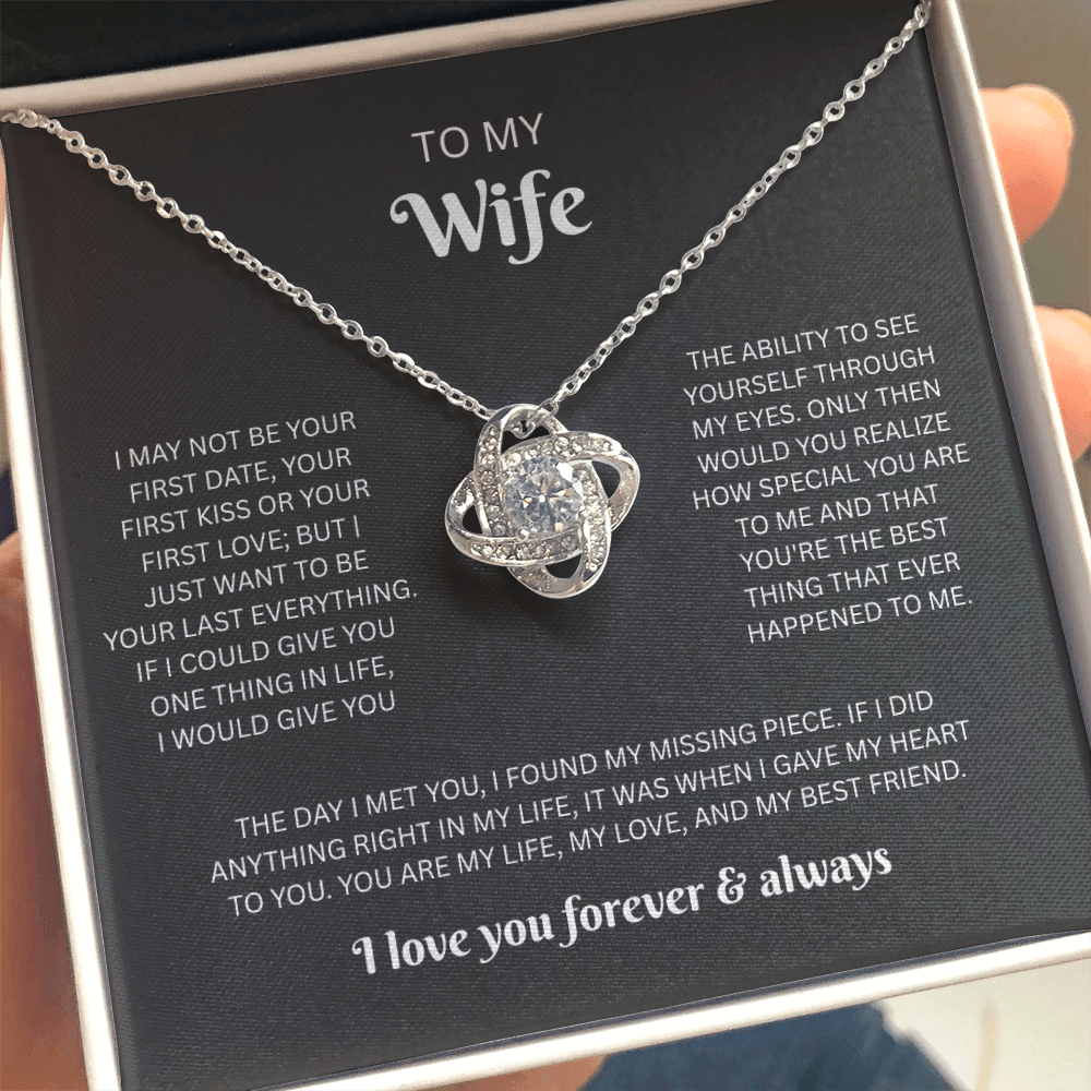 To My Wife - Love Knot Necklace