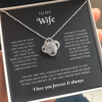 To My Wife - Love Knot Necklace