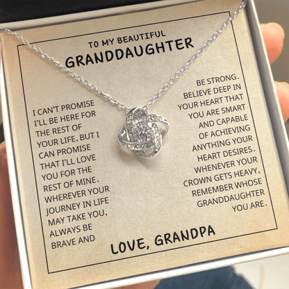 To My Granddaughter Necklace From Grandpa