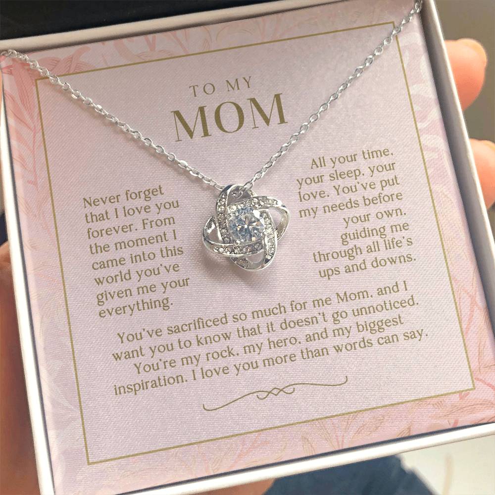 Blush Love You Forever Mom Necklace