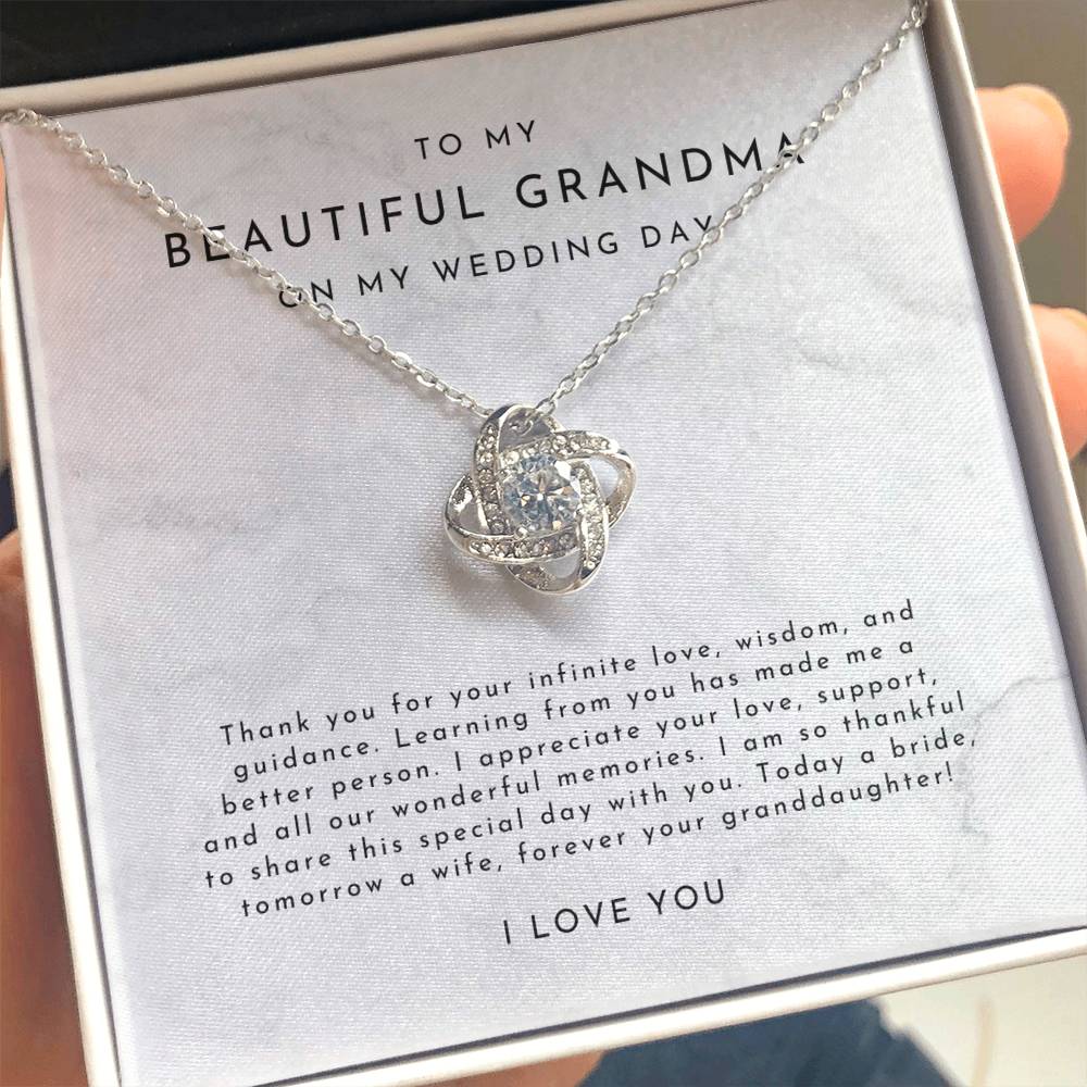 Grandmother Of The Bride Gift - Love Knot Necklace
