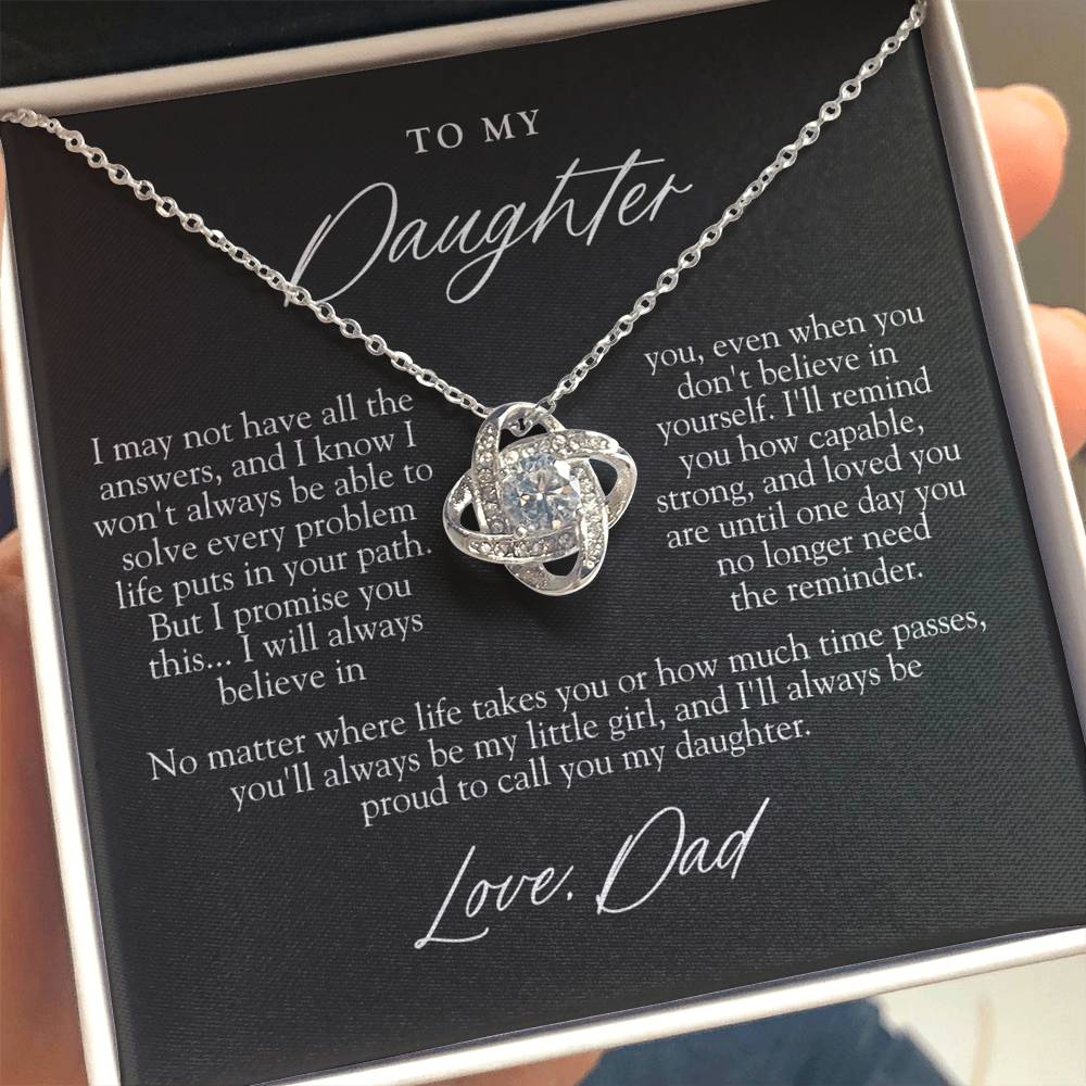 To My Daughter | Always My Little Girl Matte Black