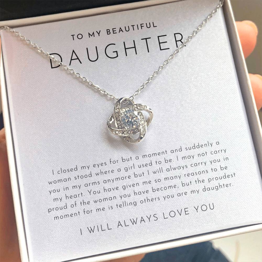 To My Beautiful Daughter (I Closed My Eyes) Necklace