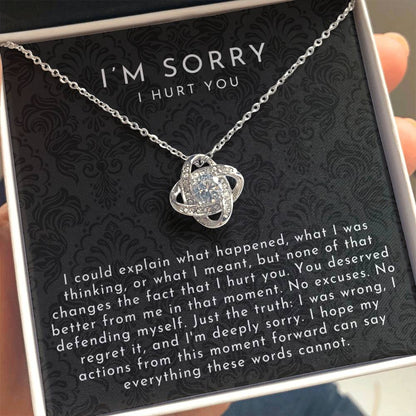I'm Sorry Apology Necklace | No Excuses Black Lace