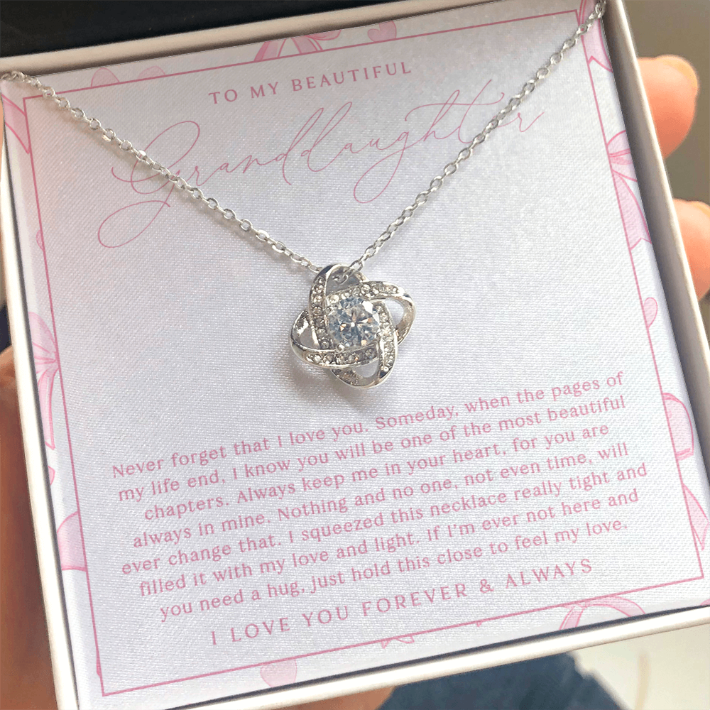 Granddaughter Gift - Love Knot Necklace