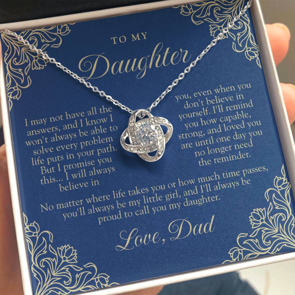 To My Daughter From Dad | Always My Little Girl Navy & Gold