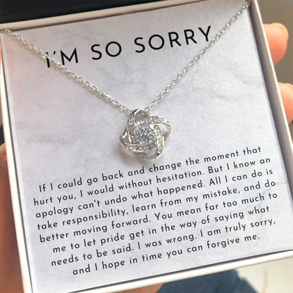 I'm So Sorry Apology Necklace | If I Could Take It Back Marble