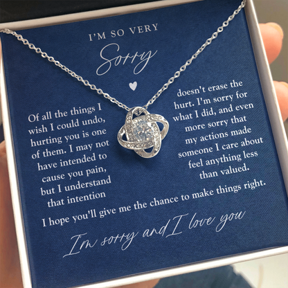 I'm Sorry Apology Necklace | Never Meant To Hurt You Navy
