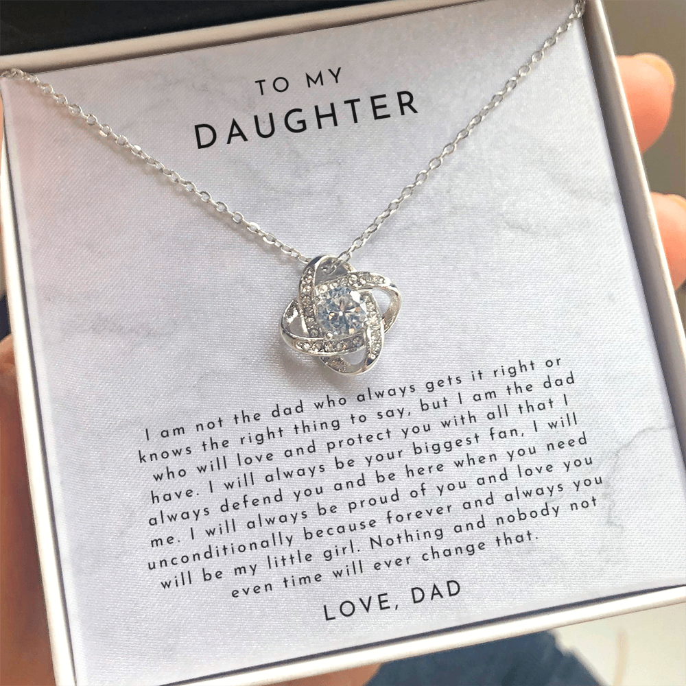 Daughter Gift From Dad - Love Knot Necklace