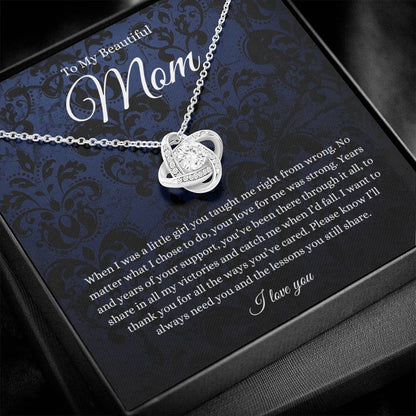 To My Beautiful Mom Necklace From Daughter