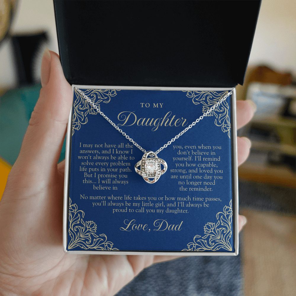 To My Daughter From Dad | Always My Little Girl Navy & Gold