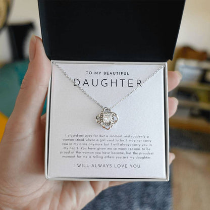 To My Beautiful Daughter (I Closed My Eyes) Necklace