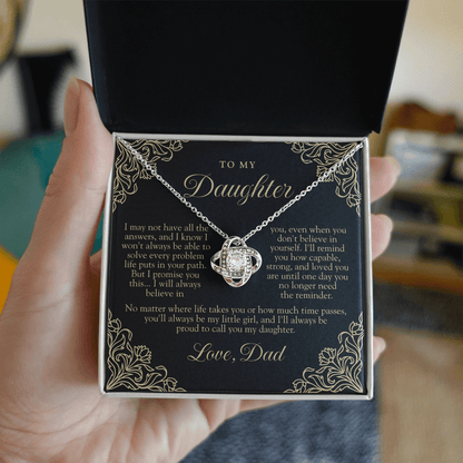 To My Daughter From Dad | Always My Little Girl Black & Gold