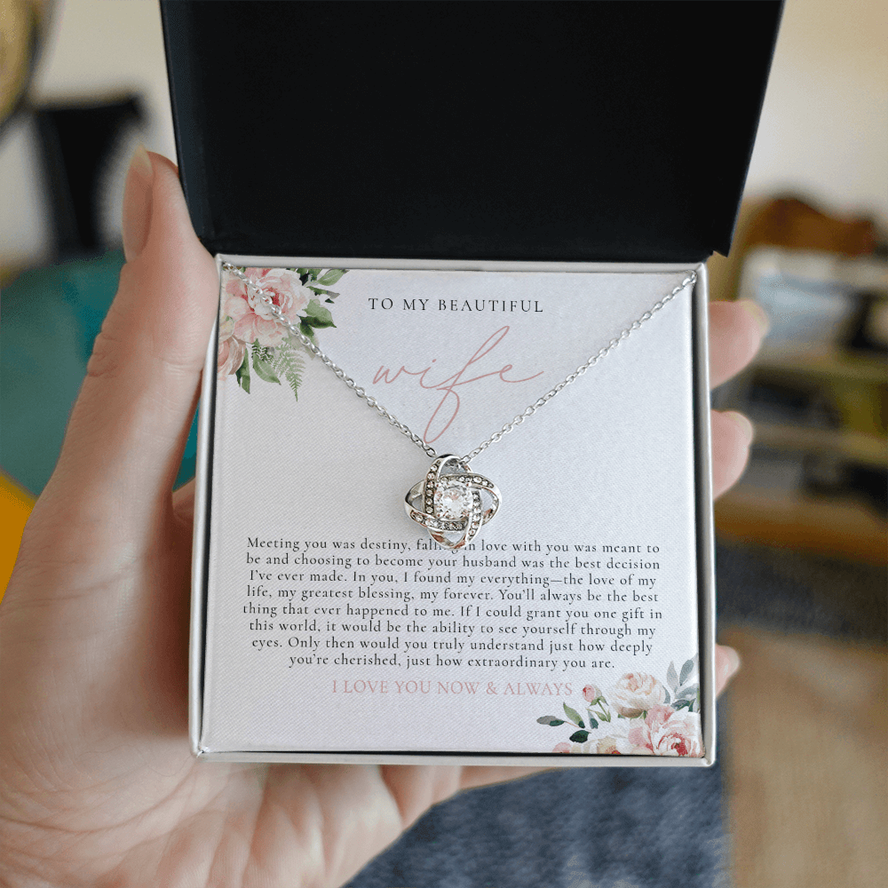 Blush Floral To My Wife Necklace