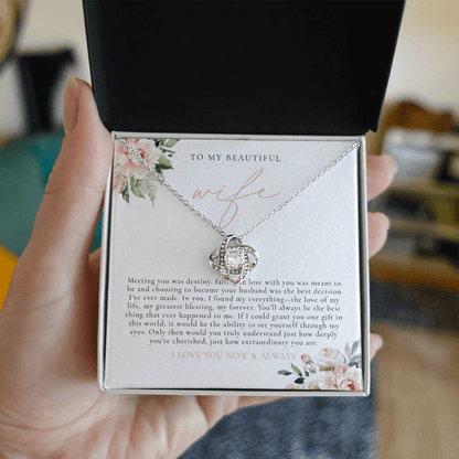 Blush Floral To My Wife Necklace