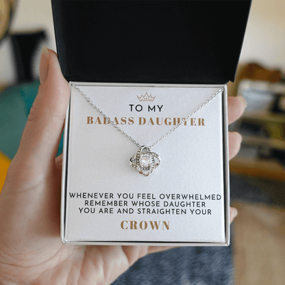 To My Badass Daughter - Love Knot Necklace