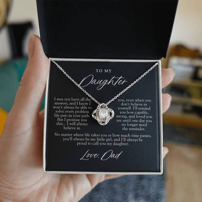 To My Daughter | Always My Little Girl Matte Black
