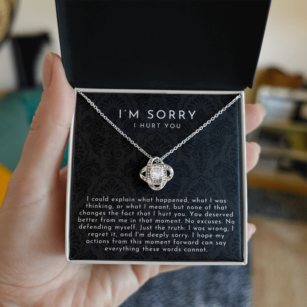 I'm Sorry Apology Necklace | No Excuses Black Lace