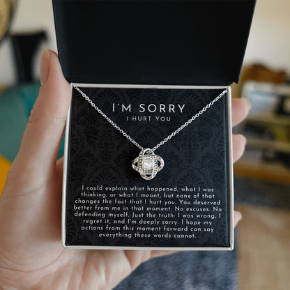 I'm Sorry Apology Necklace | No Excuses Black Lace