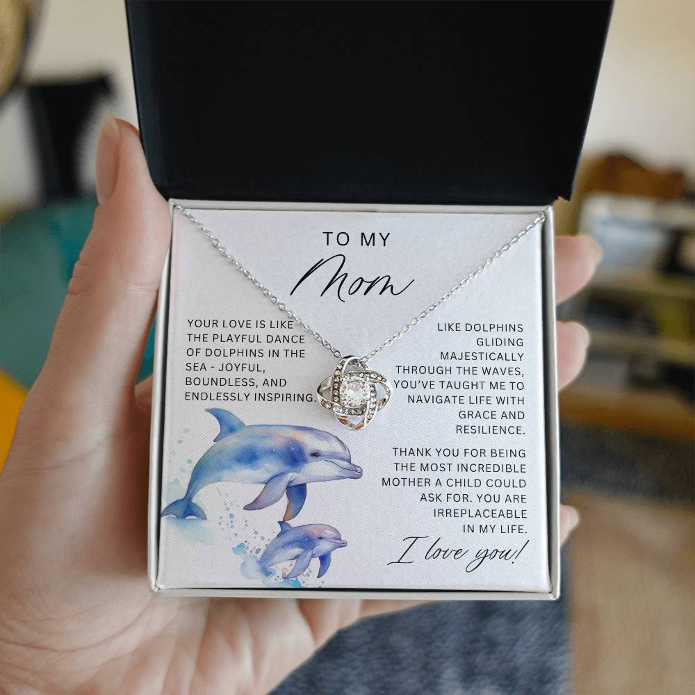 Playful Dolphins Mom Necklace