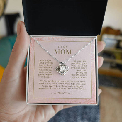 Blush Love You Forever Mom Necklace