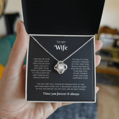To My Wife - Love Knot Necklace