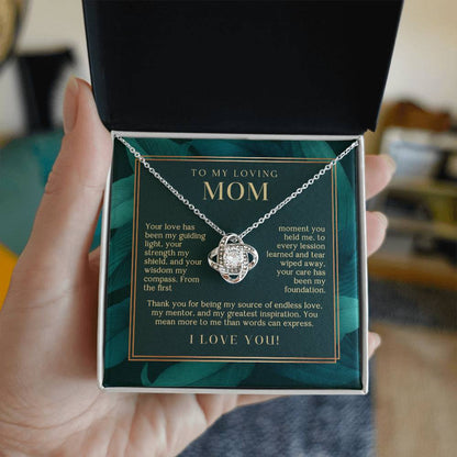 Deep Greenery Endless Love Mom Necklace