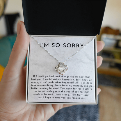 I'm So Sorry Apology Necklace | If I Could Take It Back Marble