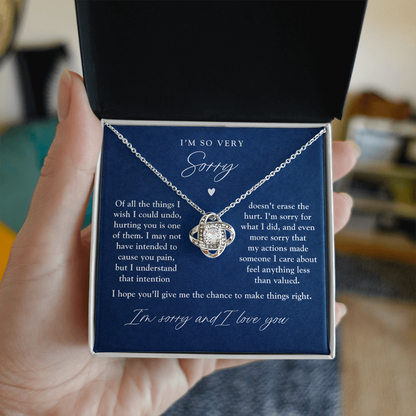 I'm Sorry Apology Necklace | Never Meant To Hurt You Navy