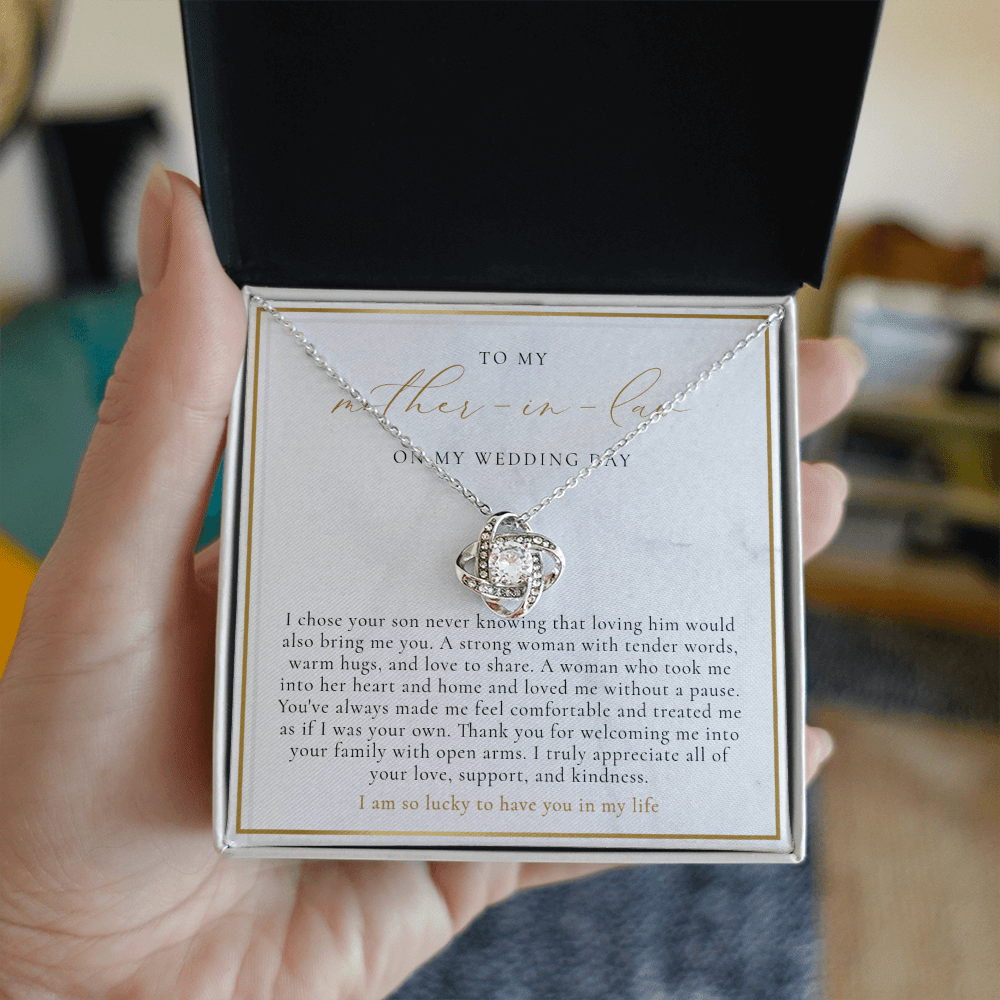 Mother In Law Wedding Gift - Love Knot Necklace