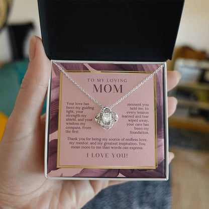 Plum Foliage Endless Love Mom Necklace